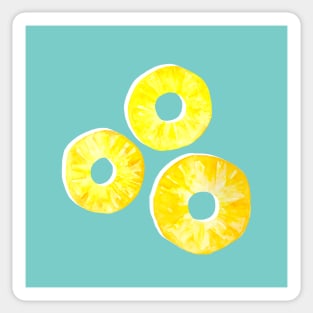 3 Watercolor Pineapple Slices Sticker